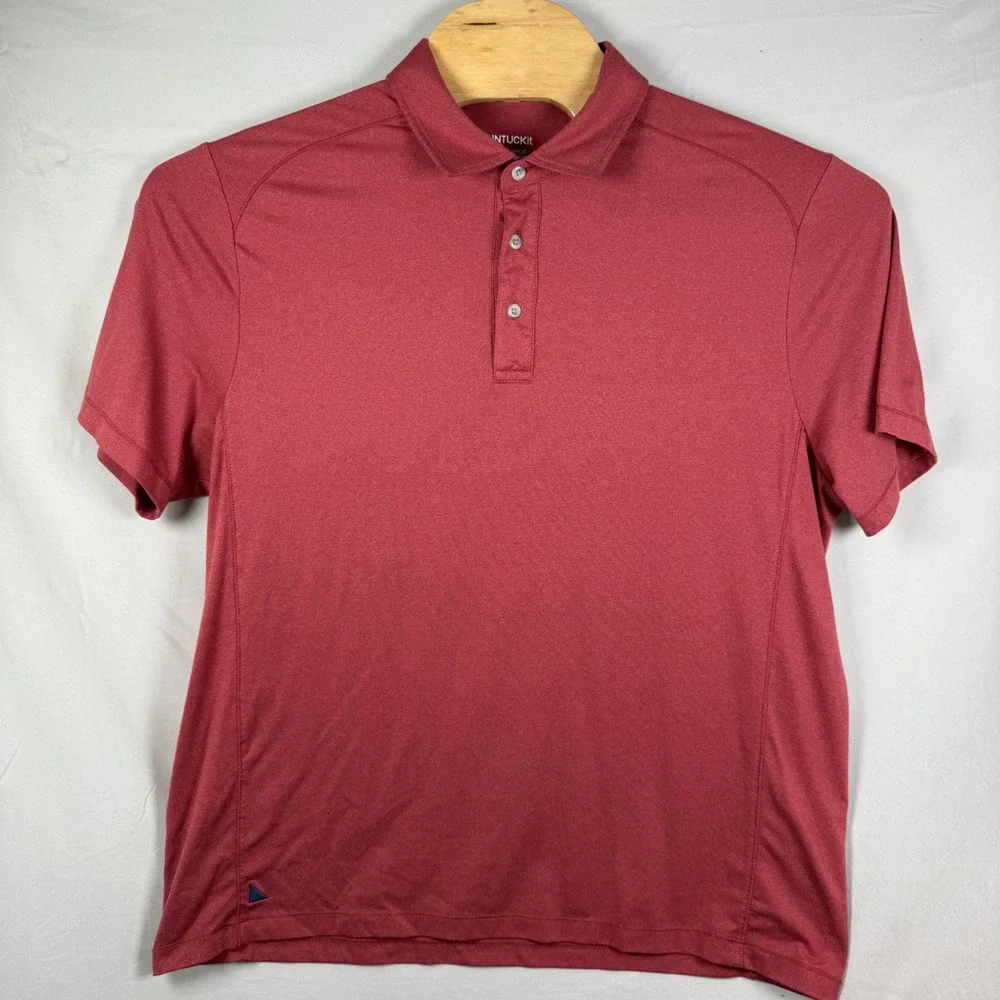 UNTUCKit Polo Shirt Moisture Wicking Stretch Short Sleeve Casual XL